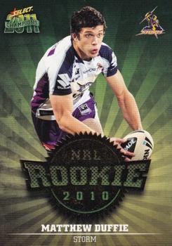 2011 NRL Champions - Rookie 2010 #R25 Matthew Duffie Front